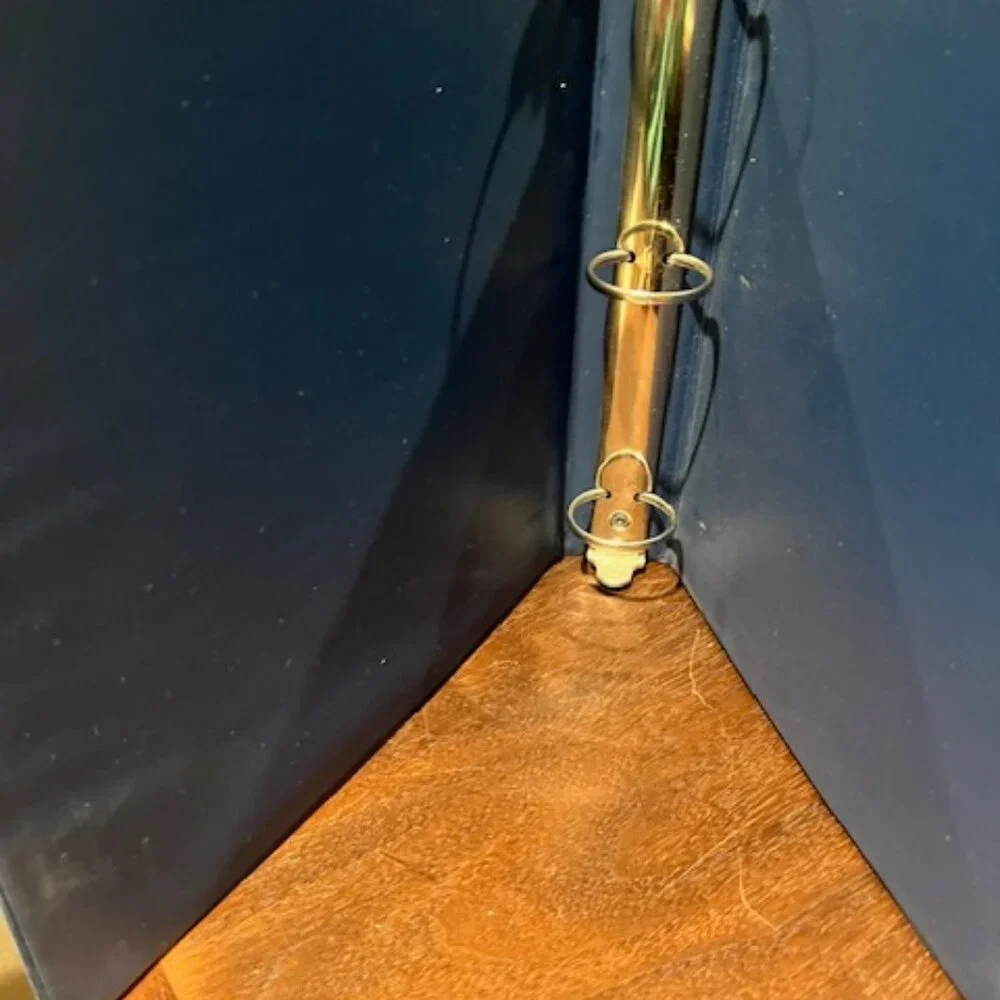 BINDERS, 3 RING, BLUE AND WHITE, USED 1 TIME 2 1/2